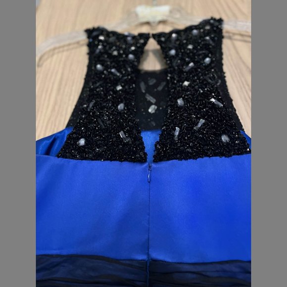 Marc Bouwer Royal Blue Floor-Length Gown with Bead Work - Picture 6 of 6